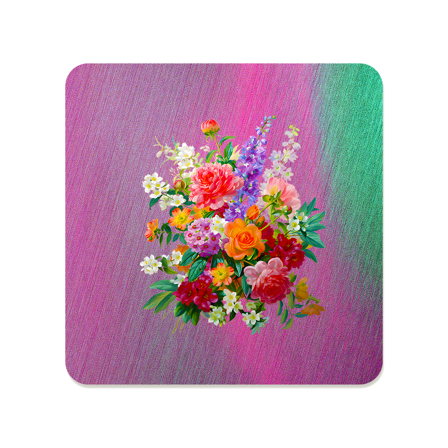 Wildflower Symphony Bouquet Square Mousepad