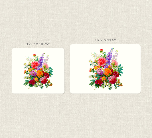 Botanical Floral Placemat, Waterproof Heat-Resistant Non-Slip Dining Mat