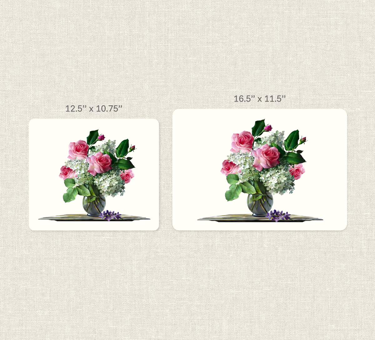 Timeless Floral Placemat, Waterproof Heat-Resistant Non-Slip Dining Mat