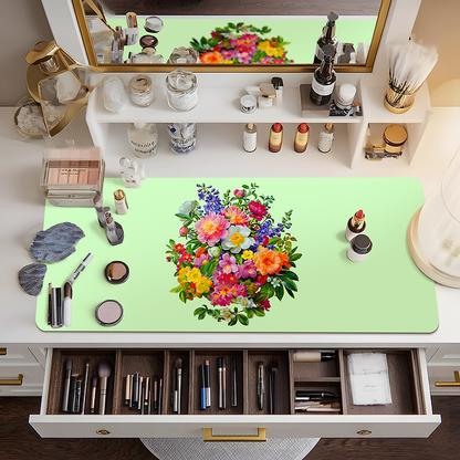 Pink and Orange Bouquet Vanity Mat