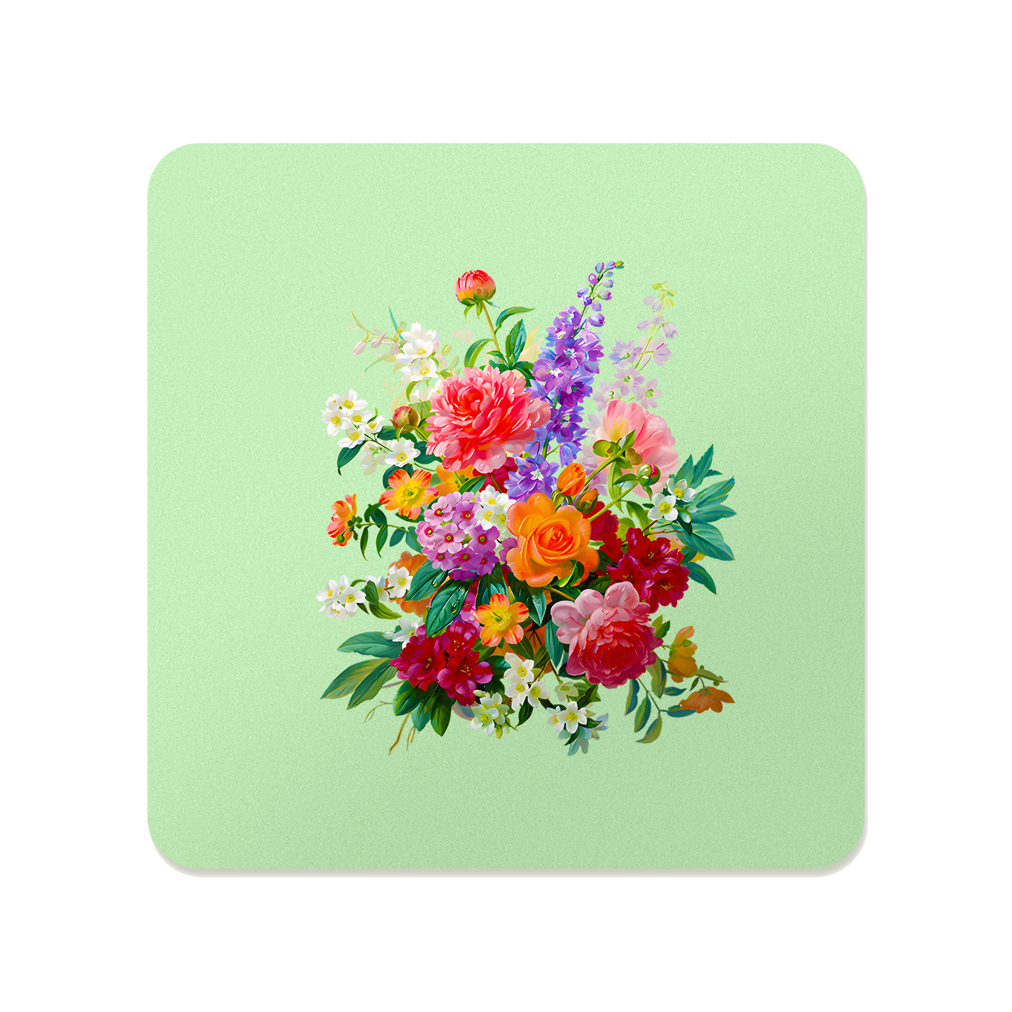 Wildflower Symphony Bouquet Square Mousepad