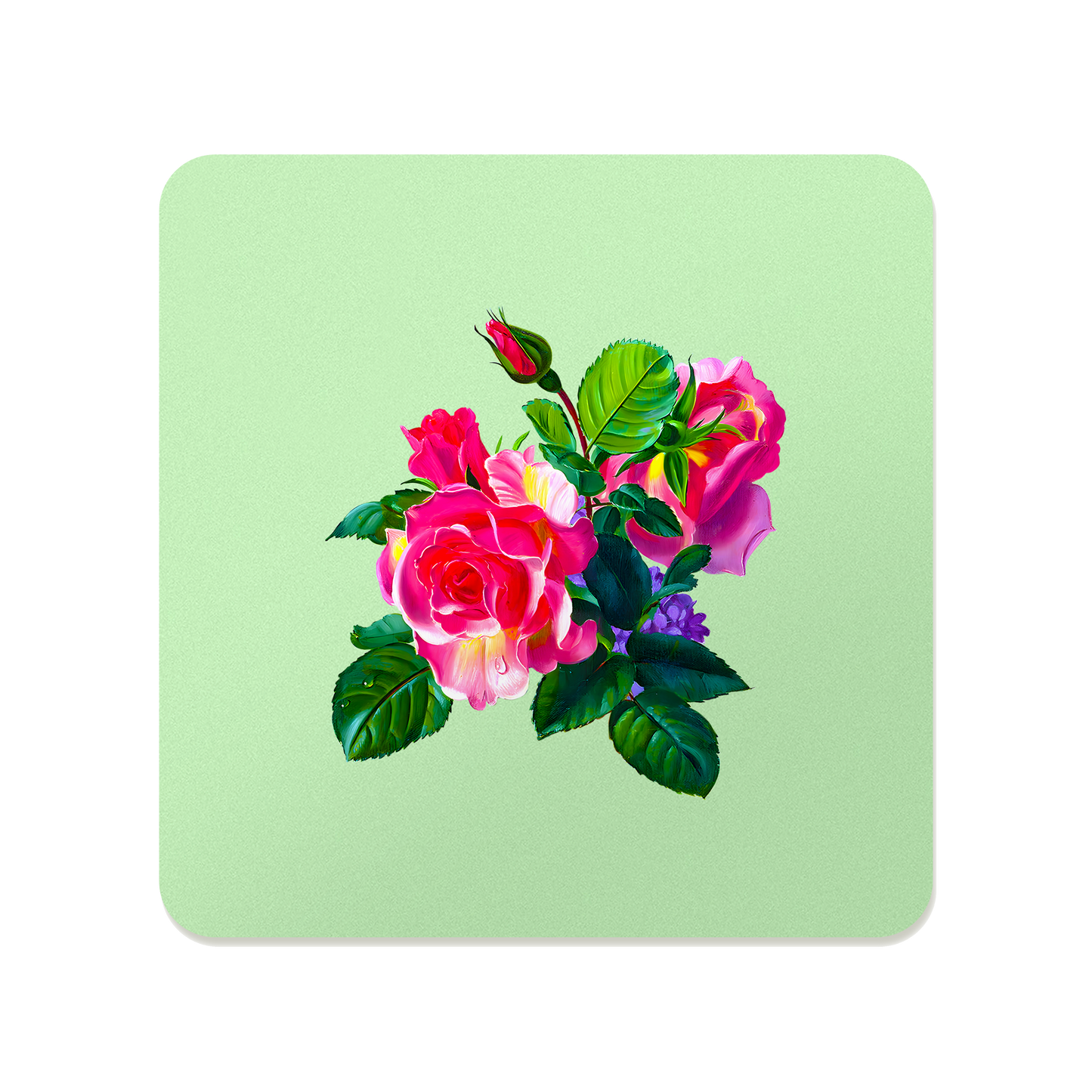 Rose Trio Bouquet Coaster