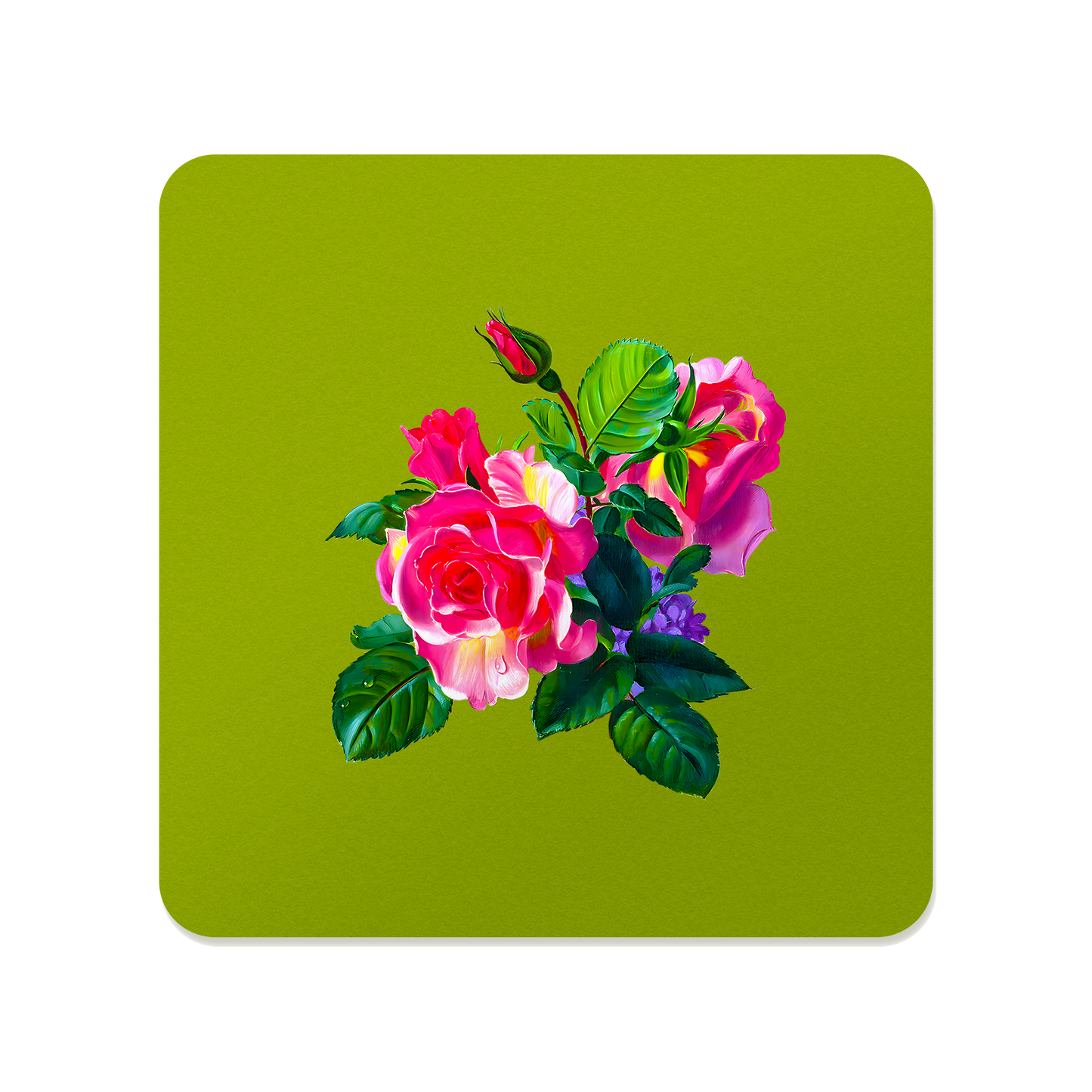 Rose Trio Bouquet Coaster