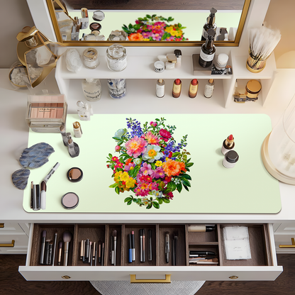 Pink and Orange Bouquet Vanity Mat