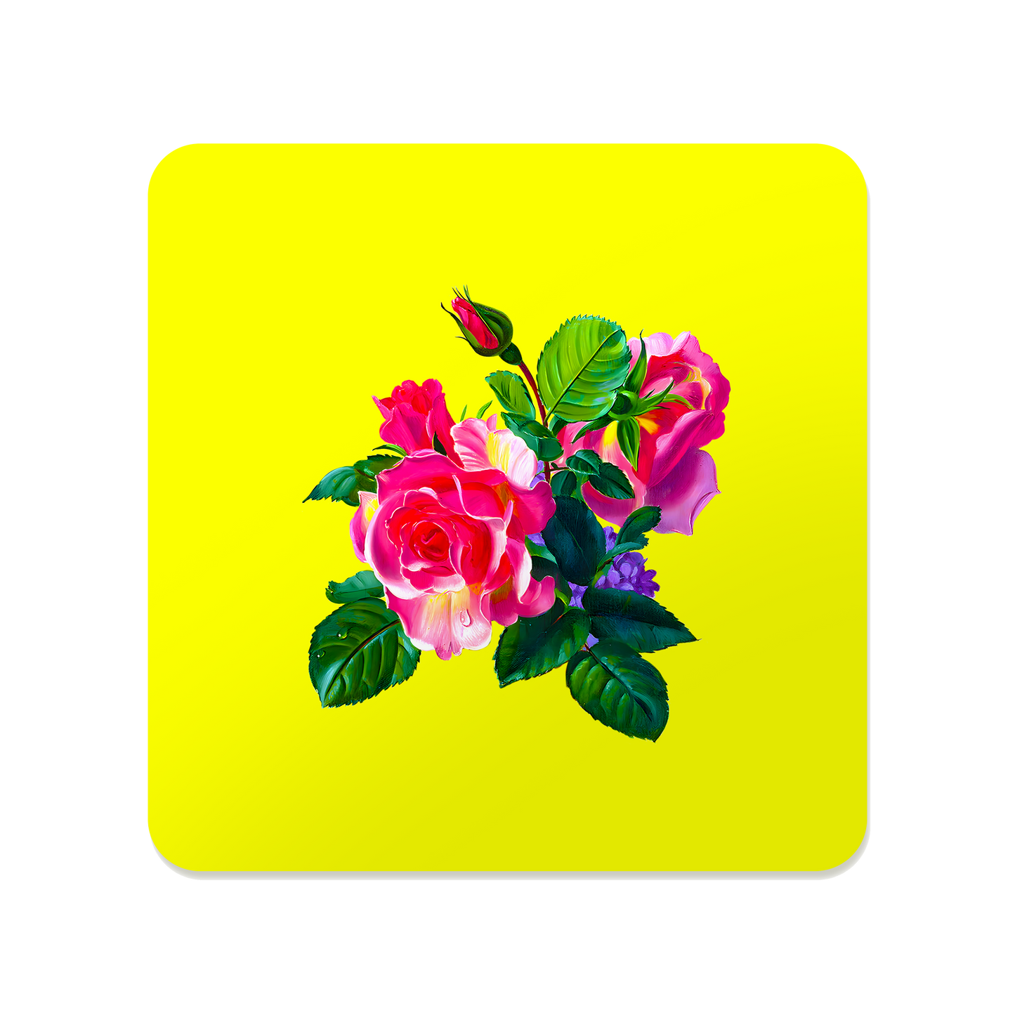 Rose Trio Bouquet Coaster